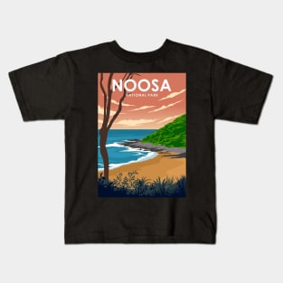 Noosa National Park Australia Minimal Travel Poster Kids T-Shirt